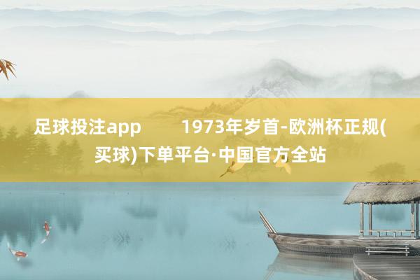 足球投注app        1973年岁首-欧洲杯正规(买球)下单平台·中国官方全站