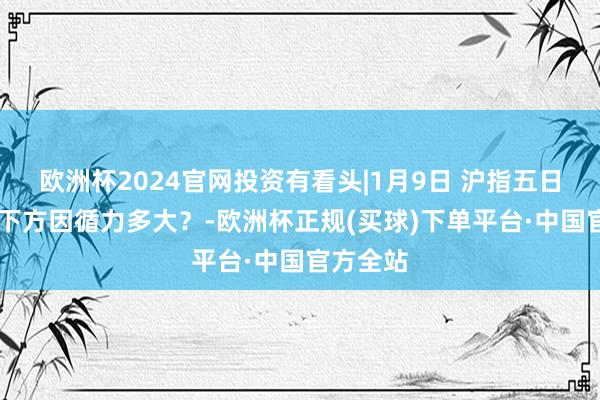 欧洲杯2024官网投资有看头|1月9日 沪指五日线承压 下方因循力多大?-欧洲杯正规(买球)下单平台·中国官方全站