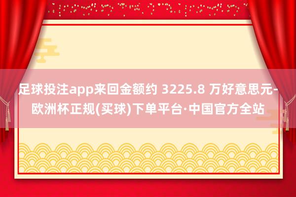 足球投注app来回金额约 3225.8 万好意思元-欧洲杯正规(买球)下单平台·中国官方全站
