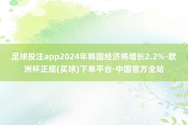 足球投注app2024年韩国经济将增长2.2%-欧洲杯正规(买球)下单平台·中国官方全站