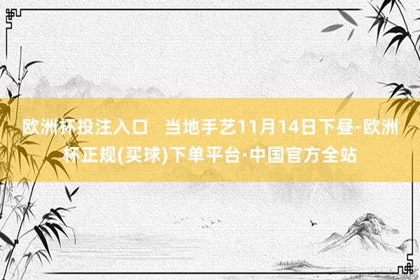 欧洲杯投注入口   当地手艺11月14日下昼-欧洲杯正规(买球)下单平台·中国官方全站