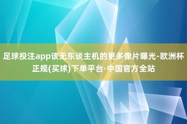 足球投注app该无东谈主机的更多像片曝光-欧洲杯正规(买球)下单平台·中国官方全站