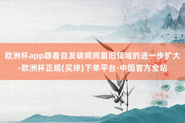 欧洲杯app跟着自发碳阛阓复旧领域的进一步扩大-欧洲杯正规(买球)下单平台·中国官方全站