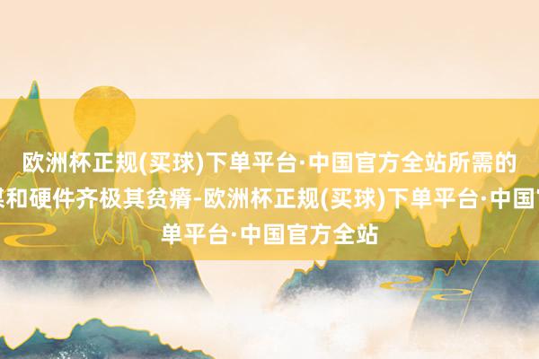 欧洲杯正规(买球)下单平台·中国官方全站所需的工程智谋和硬件齐极其贫瘠-欧洲杯正规(买球)下单平台·中国官方全站