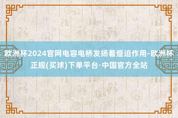 欧洲杯2024官网电容电桥发扬着蹙迫作用-欧洲杯正规(买球)下单平台·中国官方全站